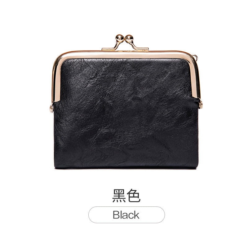 Phase Printed Leather Short Wallet for Women 2024 New Clip Coin Purse Retro Multi-Functional Foldableing Wallet Card Bag for Women