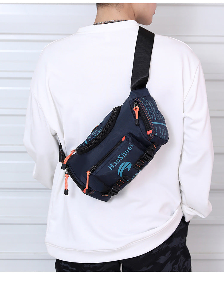 New Multifunctional Outdoor Waist Bag Sports Men's Shoulder Crossbody Bag Waterproof Chest Bag Cycling Climbing Large Capacity Waist Bag