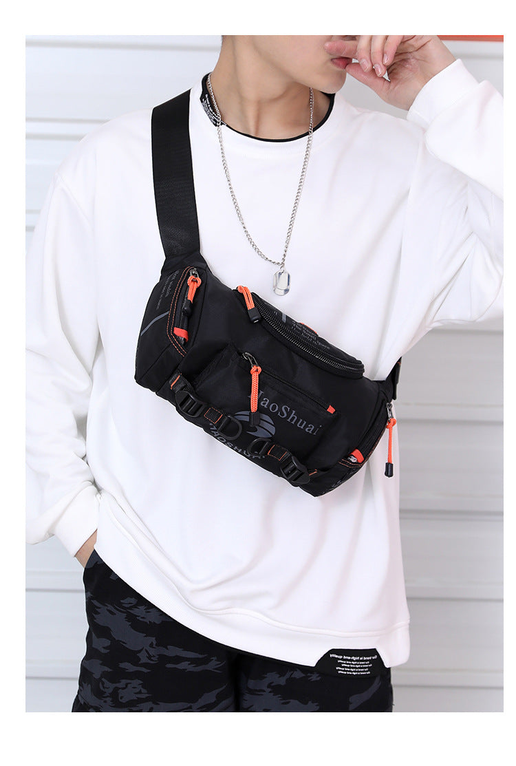 New Multifunctional Outdoor Waist Bag Sports Men's Shoulder Crossbody Bag Waterproof Chest Bag Cycling Climbing Large Capacity Waist Bag