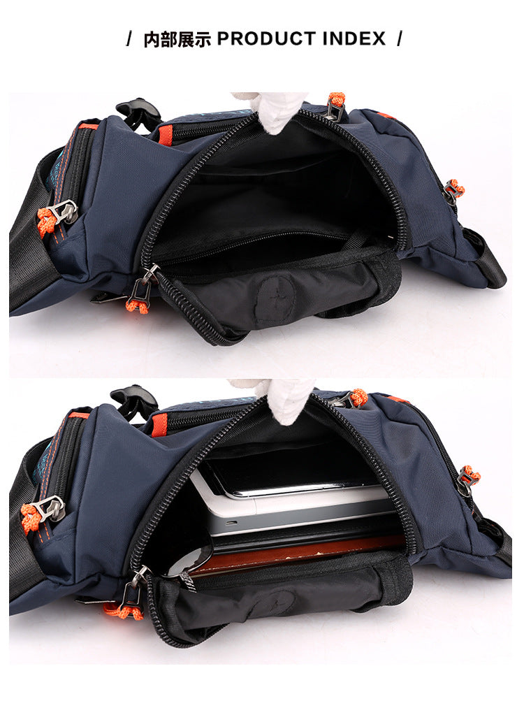 New Multifunctional Outdoor Waist Bag Sports Men's Shoulder Crossbody Bag Waterproof Chest Bag Cycling Climbing Large Capacity Waist Bag