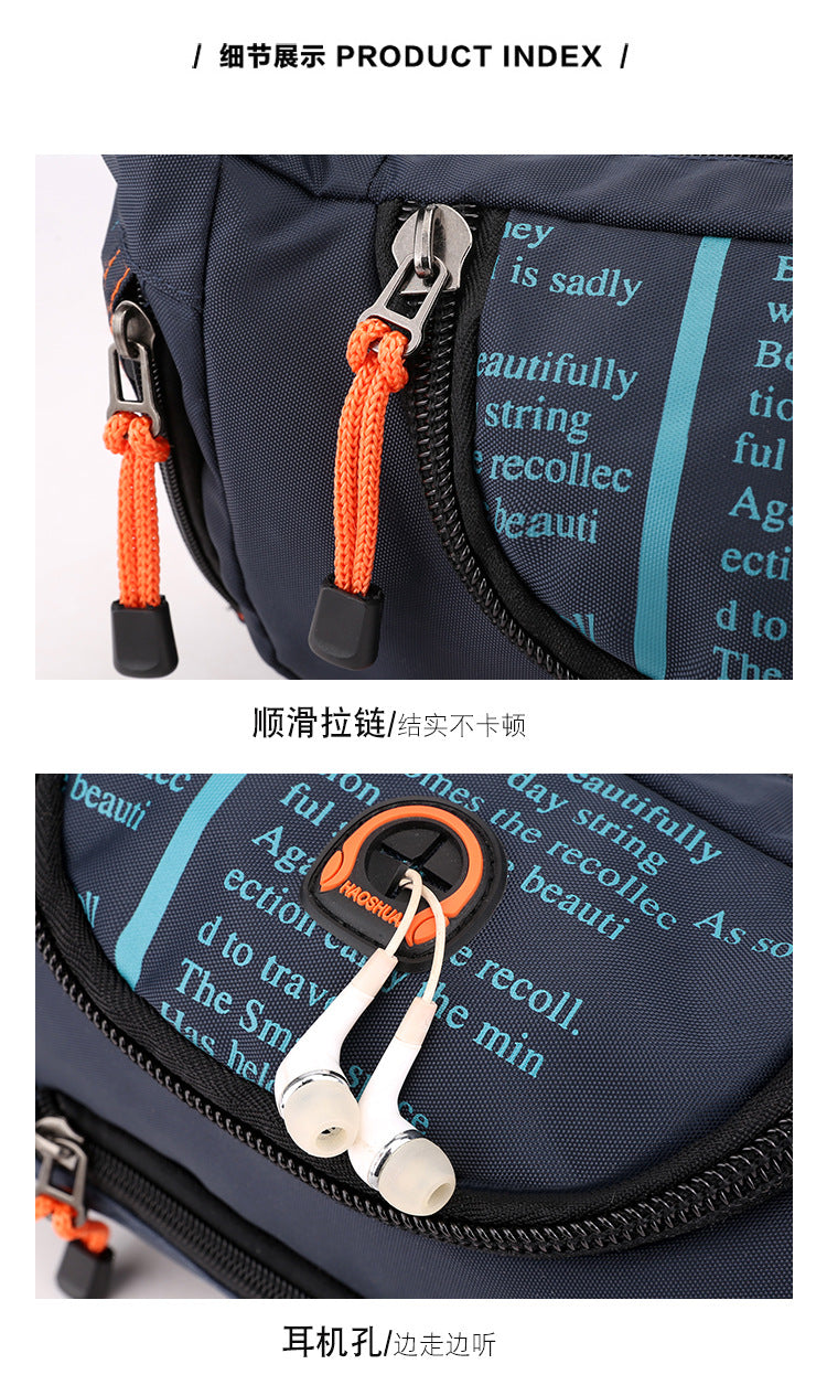 New Multifunctional Outdoor Waist Bag Sports Men's Shoulder Crossbody Bag Waterproof Chest Bag Cycling Climbing Large Capacity Waist Bag