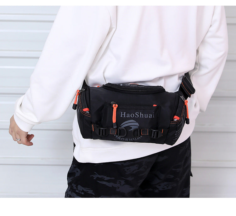 New Multifunctional Outdoor Waist Bag Sports Men's Shoulder Crossbody Bag Waterproof Chest Bag Cycling Climbing Large Capacity Waist Bag