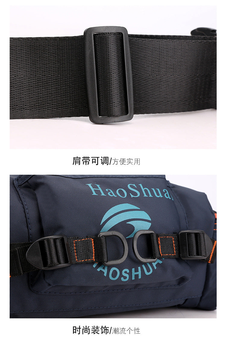 New Multifunctional Outdoor Waist Bag Sports Men's Shoulder Crossbody Bag Waterproof Chest Bag Cycling Climbing Large Capacity Waist Bag