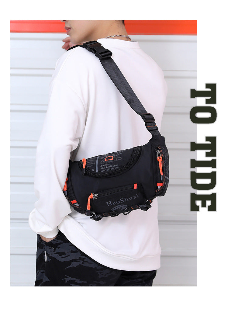 New Multifunctional Outdoor Waist Bag Sports Men's Shoulder Crossbody Bag Waterproof Chest Bag Cycling Climbing Large Capacity Waist Bag