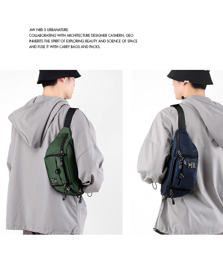 Wholesale New Fashion Chest Bag Outdoor Sports Waist Bag Mobile Phone Bag Men's Casual Crossbody Bag Cashier Bag Simple Backpack