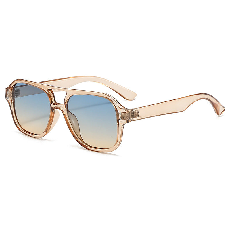 New European and American Ins Internet Celebrity Sunglasses Men's Cross-border Punk Trendy Show Sunglasses Double-beam Sunglasses Women's High-end Sense