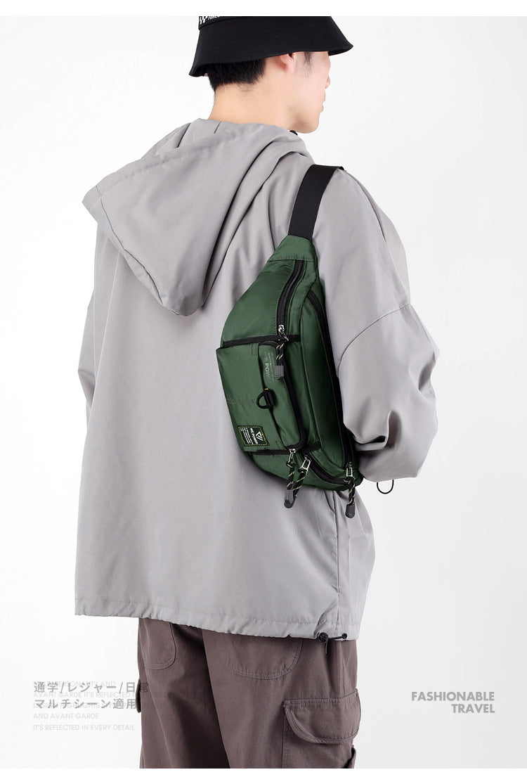 Wholesale New Fashion Chest Bag Outdoor Sports Waist Bag Mobile Phone Bag Men's Casual Crossbody Bag Cashier Bag Simple Backpack