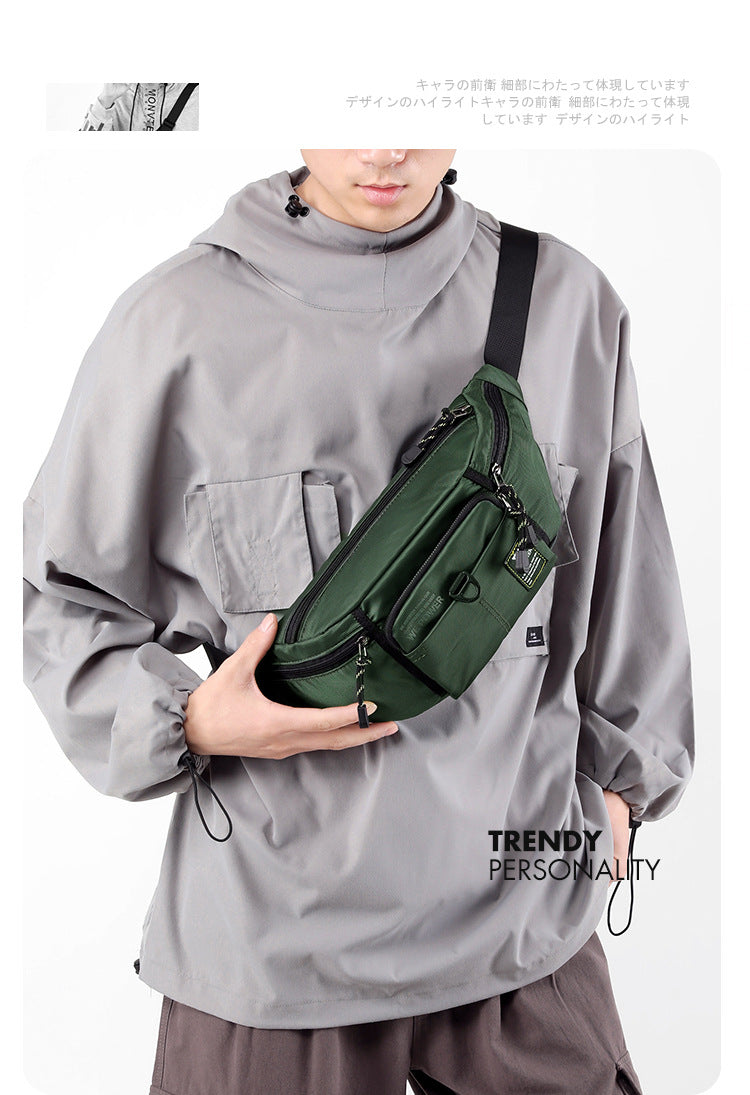 Wholesale New Fashion Chest Bag Outdoor Sports Waist Bag Mobile Phone Bag Men's Casual Crossbody Bag Cashier Bag Simple Backpack