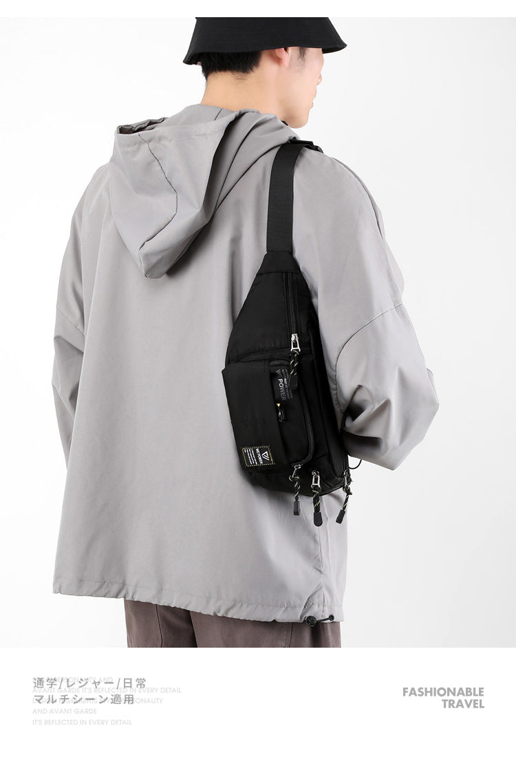 Wholesale New Fashion Chest Bag Outdoor Sports Waist Bag Mobile Phone Bag Men's Casual Crossbody Bag Cashier Bag Simple Backpack
