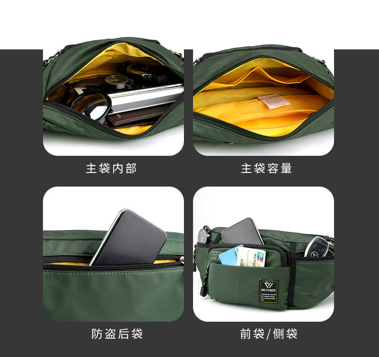 Wholesale New Fashion Chest Bag Outdoor Sports Waist Bag Mobile Phone Bag Men's Casual Crossbody Bag Cashier Bag Simple Backpack