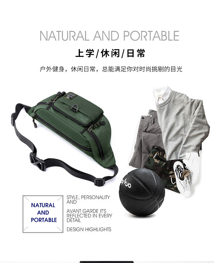 Wholesale New Fashion Chest Bag Outdoor Sports Waist Bag Mobile Phone Bag Men's Casual Crossbody Bag Cashier Bag Simple Backpack