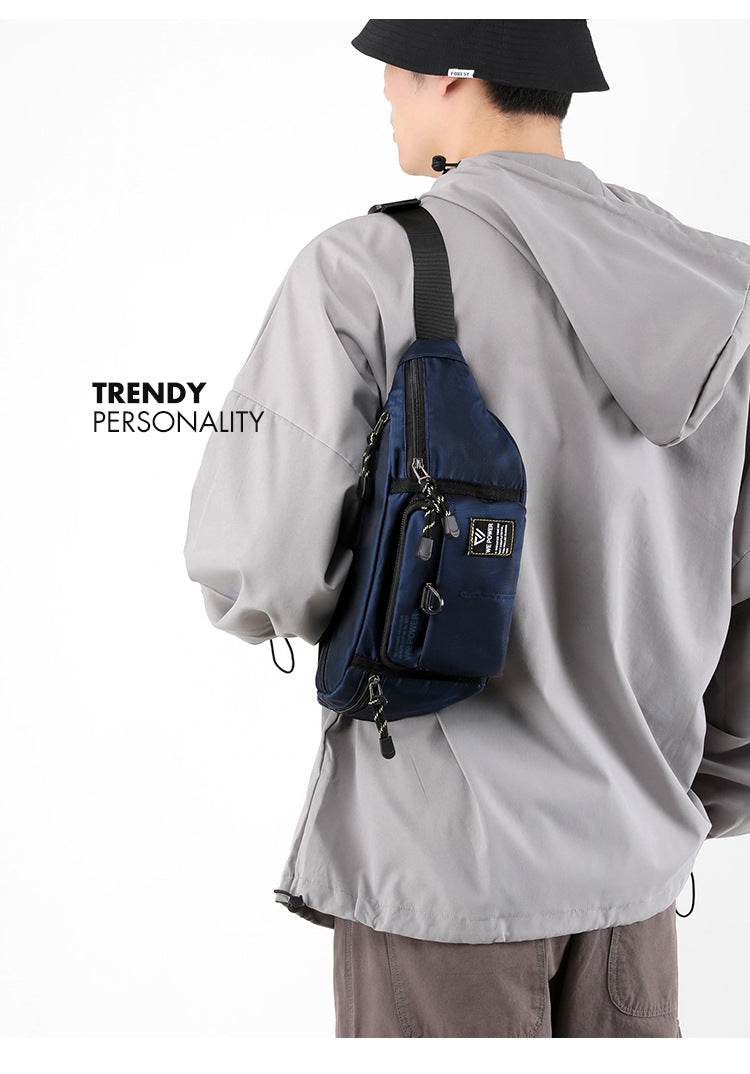 Wholesale New Fashion Chest Bag Outdoor Sports Waist Bag Mobile Phone Bag Men's Casual Crossbody Bag Cashier Bag Simple Backpack
